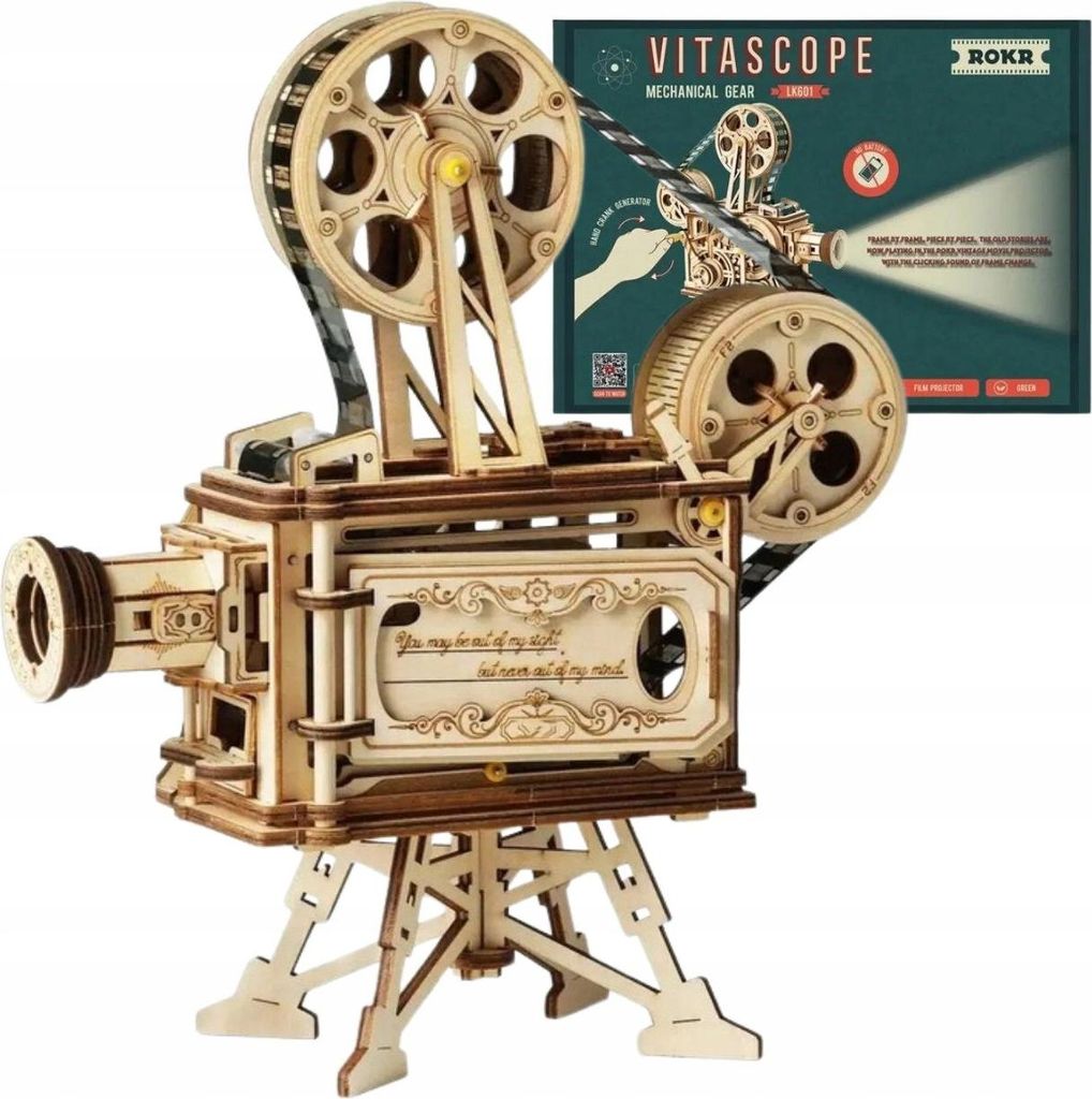 Robotime Holzmodell 3D Puzzle Filmprojektor + Film Produktbild 