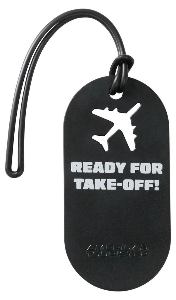 American Tourister Anhänger Reisezubehör Luggage Tag 2x Fun Ready For Take-Off schwarz