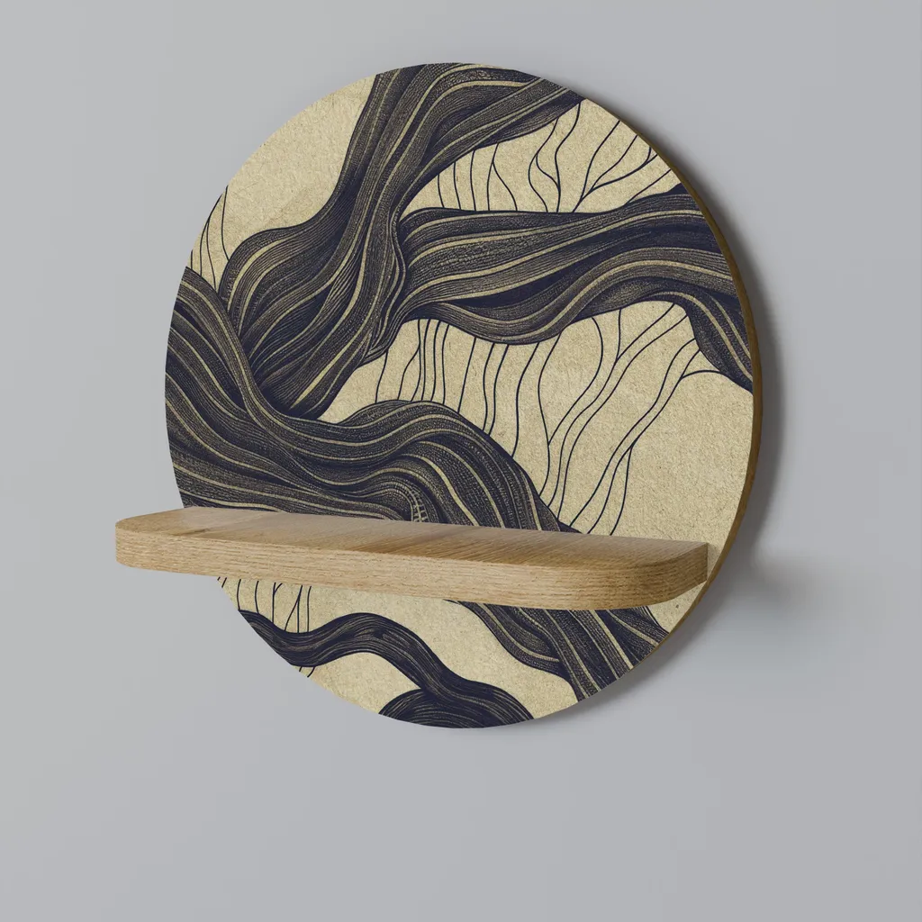 Étagère ronde murale Fragments Unifiés : gagnez de la place avec style