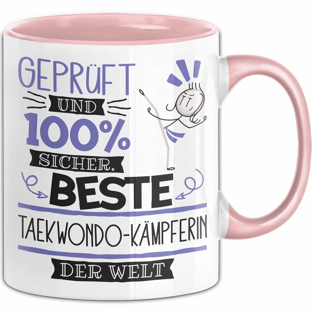 Beste Taekwondo-Kämpferin Der Welt Tasse Geschenk für Eine Taekwondo-Kämpferin Und Sicher Geschenkidee Geburtstag Weihnachten (Rosa)