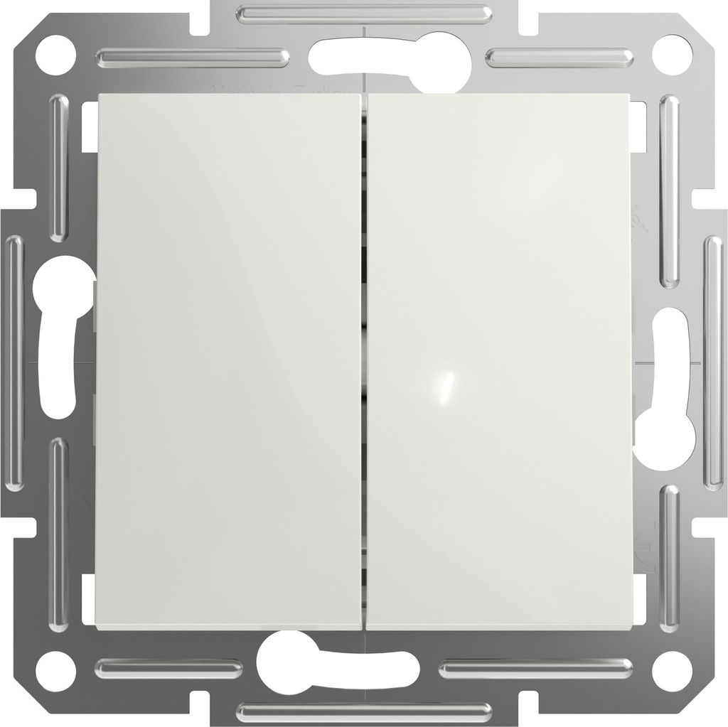 Schneider Electric ASFORA Doppelwechselschalter UP weiss EPH0670121D