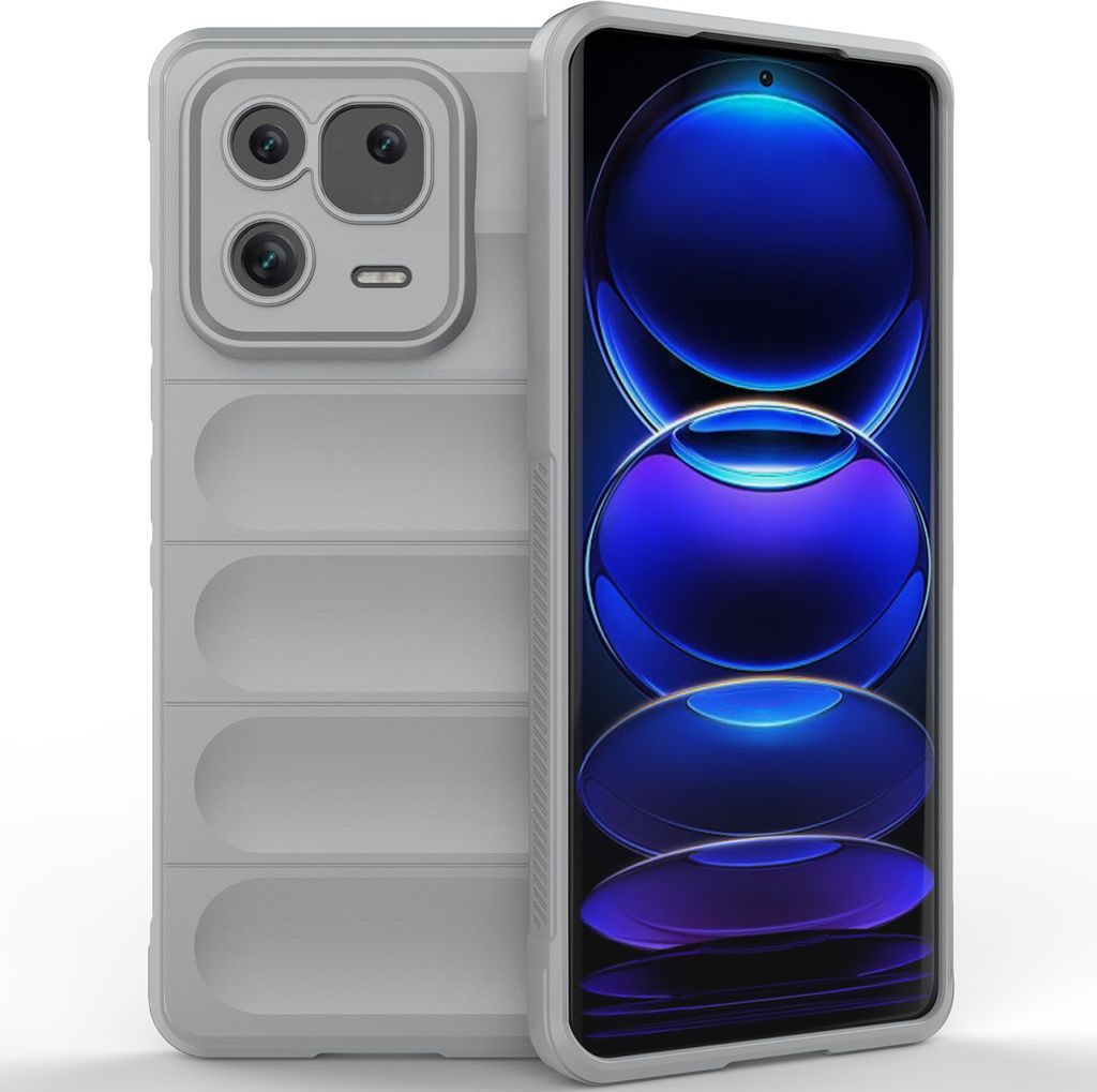 Xiaomi 13 Hülle, Weich TPU Silikon Stossfest Anti-rutsch Schutzhülle für Xiaomi 13 Grau