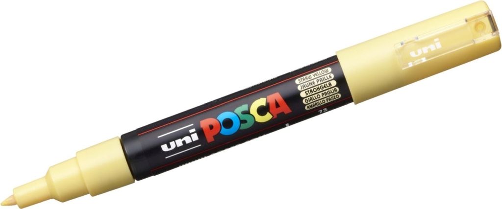 Fasermaler Uni Posca PC-1MC 0,7 strohgelb Packung mit 6 Stück