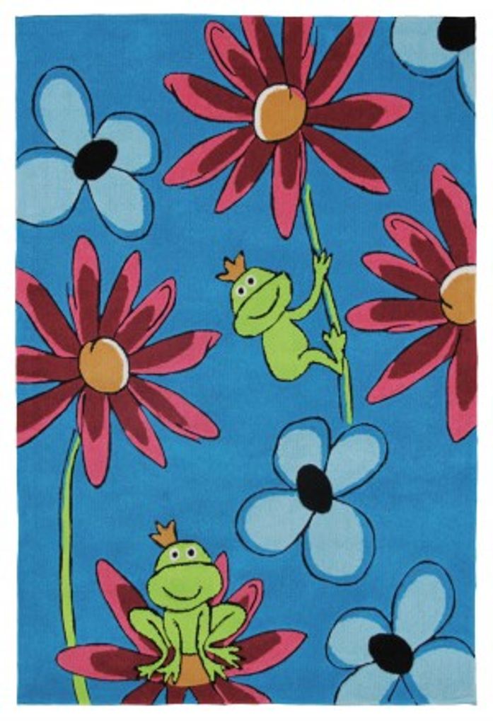 Wissenbach Kinderteppich Happy Kids - Eddy - Froschkönig blau 120x180cm