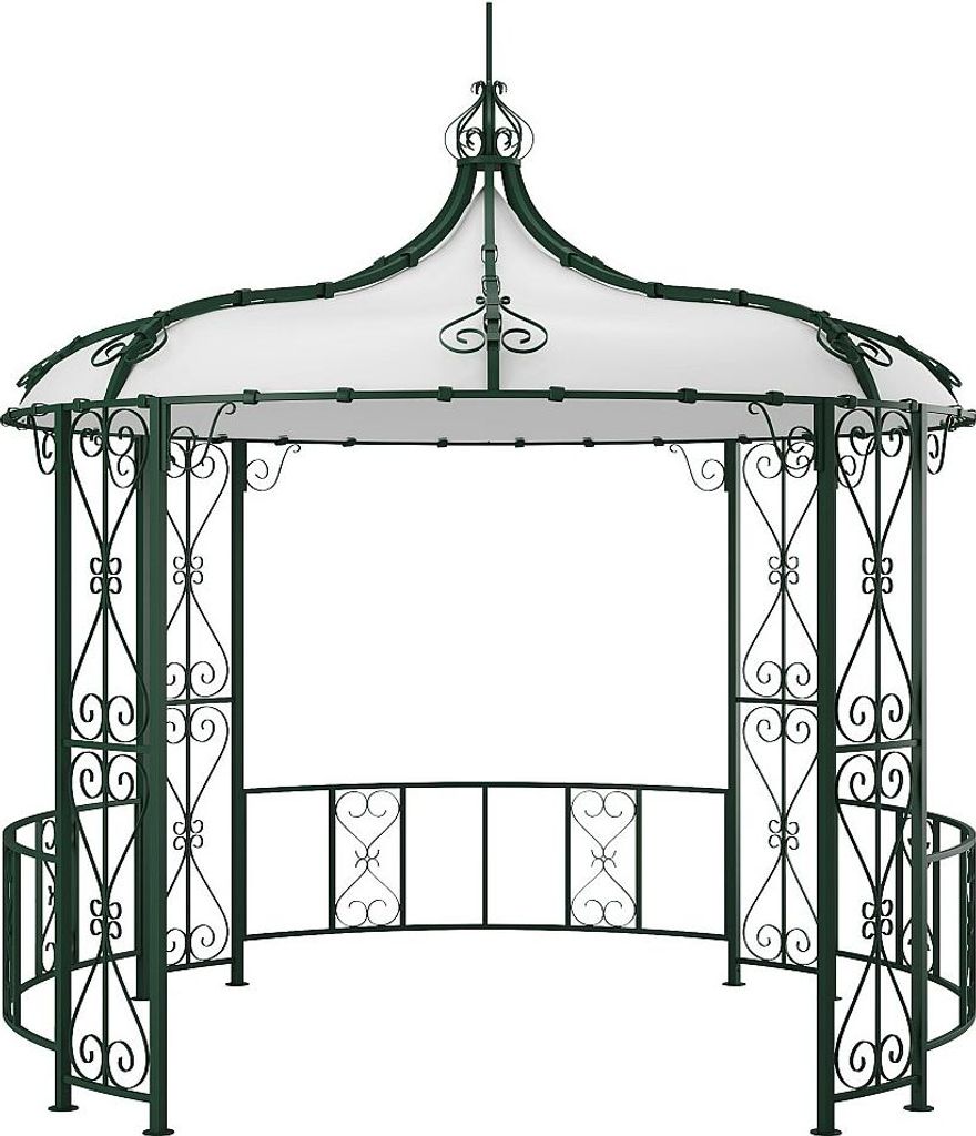 Gartenpavillon aus Metall mit Schmiedeeisenoptik Produktbild 