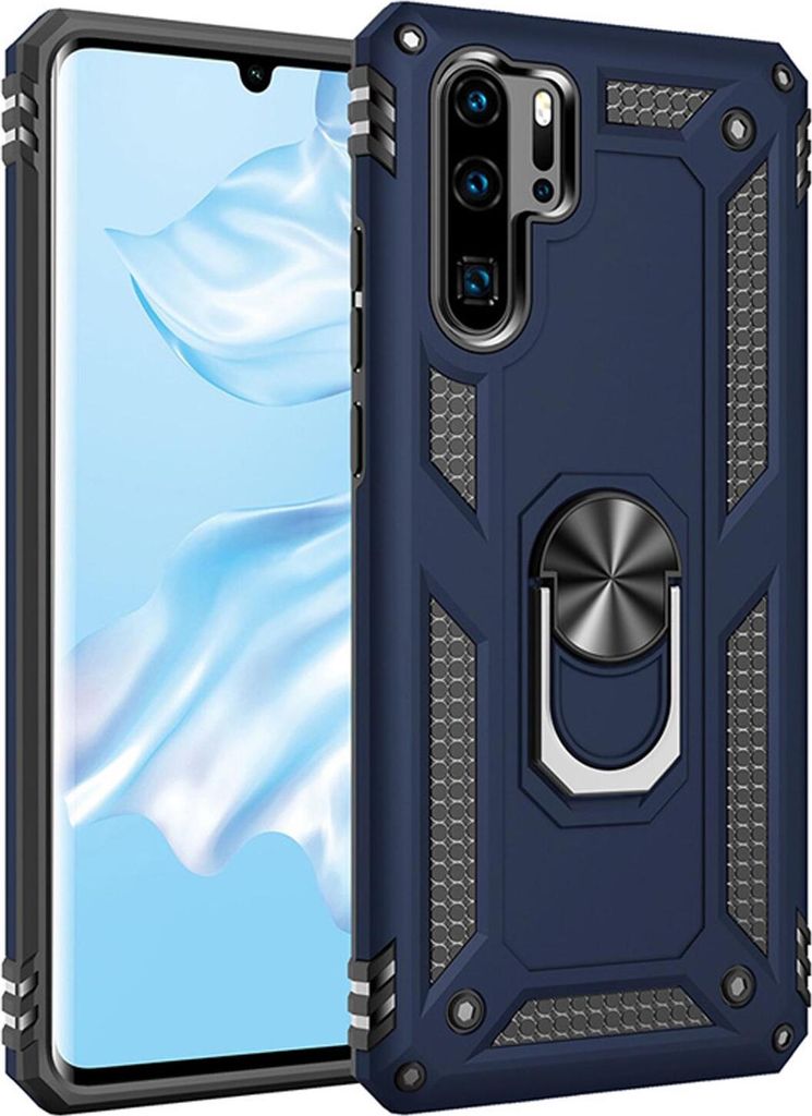 Outdoor Schutz Hülle für Huawei P30 Armor Case Cover Handyhülle Bumper Panzerhülle Blau