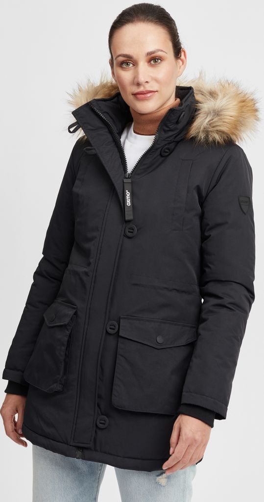 OXMO OXActa Damen Wintermantel Parka Mantel mit Kapuze