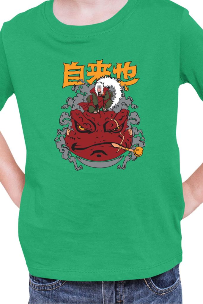 Kinder T-Shirt Japan Manga Anime Comics Animation Naruto Gamabunta, 9-11 Jahr - 140 / Grün