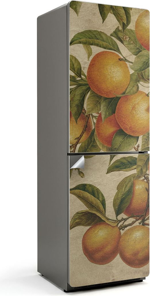 Abstraktes Gesichtsporträt – Kühlschrank Aufkleber – Klebefolie Kühlschrank – Kühlschrank Nachbildung – Kühlschrankfolie selbstklebend...