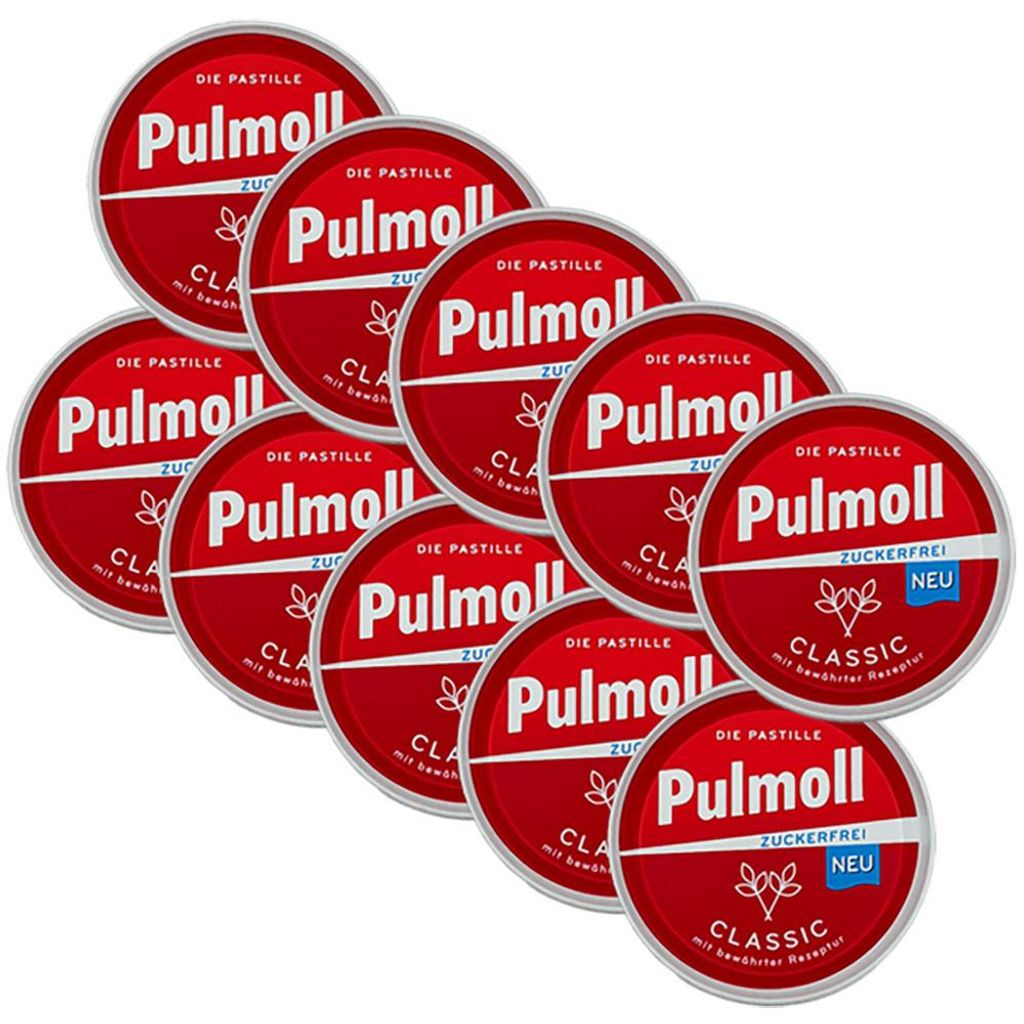 Pulmoll Pastillen, Classic zuckerfrei, 10x 50g Dosen Produktbild 