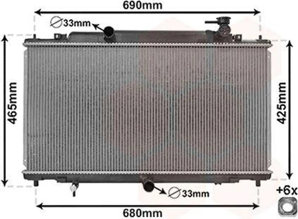 Radiateur moteur VAN WEZEL 27002280 pour MAZDA 6 Break et Berline GJ GL