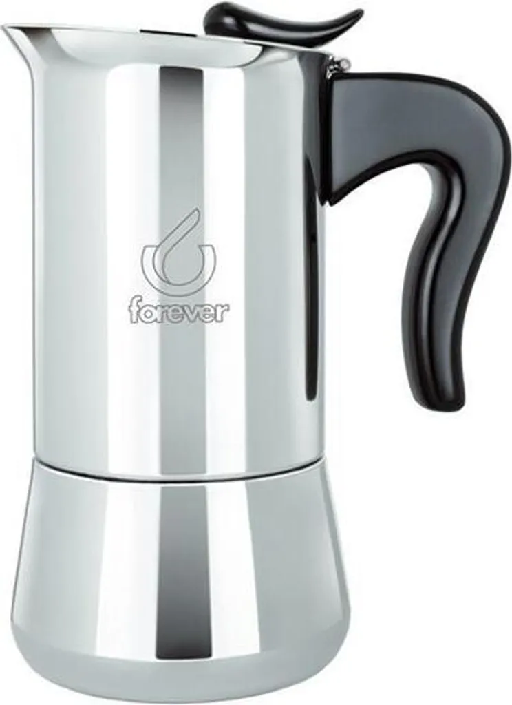 Cafetière Expresso Italienne 4 Tasses Forever Miss Splendy en Inox Brillant