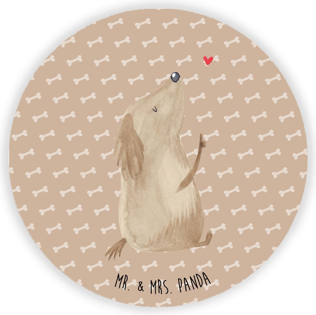 Mr. & Mrs. Panda Rund Magnet Hund Liebe - Hundeglück - Geschenk, für fotos, Hunde, magnettafel, kühlschrank, Sprüche, holz, Herz, Kühlschrankm...