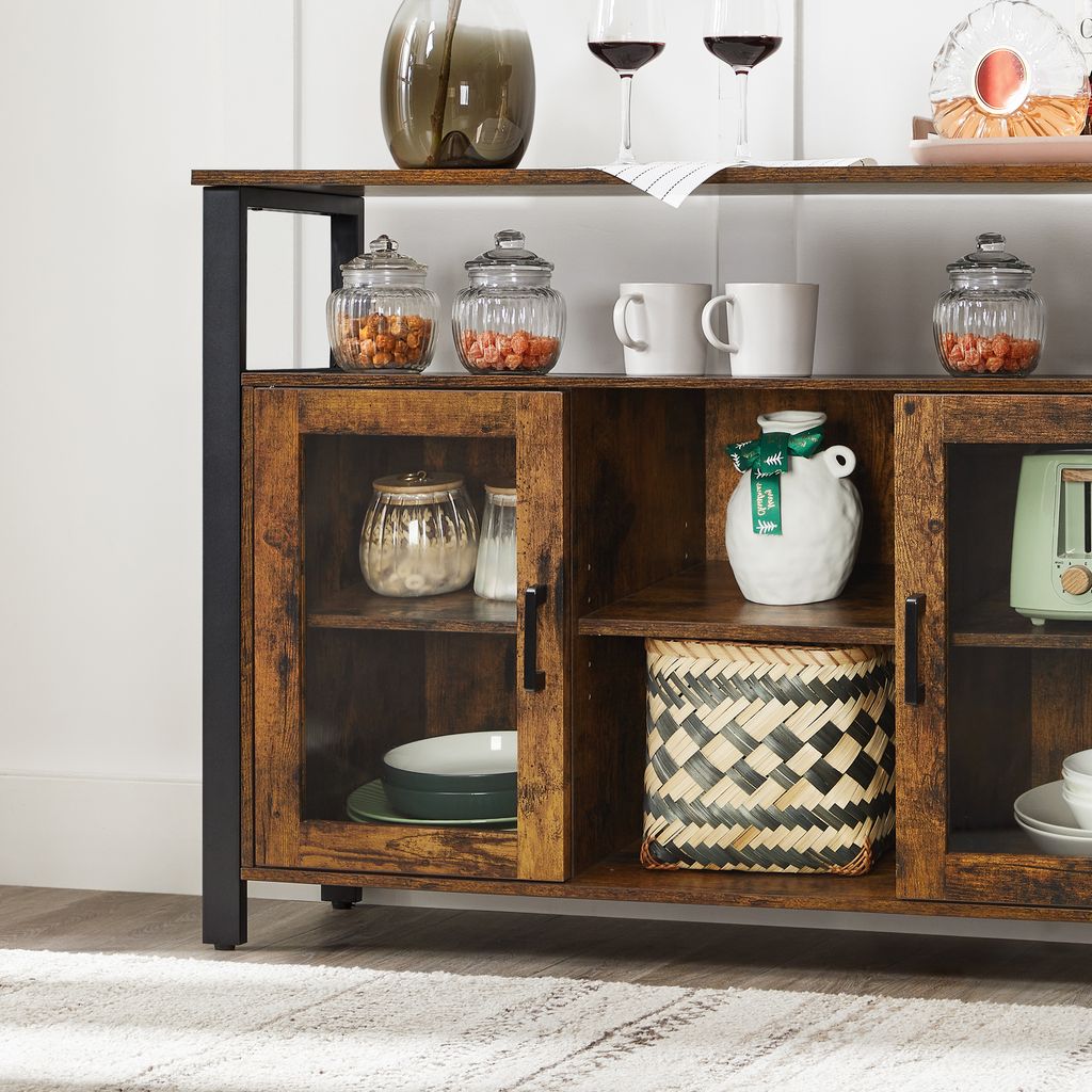Vitrína VASAGLE Sideboard Úložná skříňka se 2 průhlednými Obrázek produktu 7