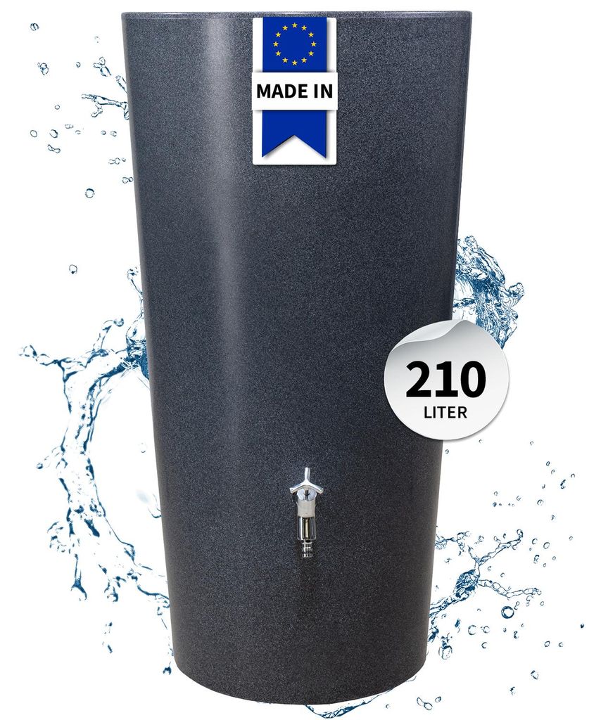 GARANTIA STONE 2in1 regenwatertank 210 L lava incl. Productafbeelding 