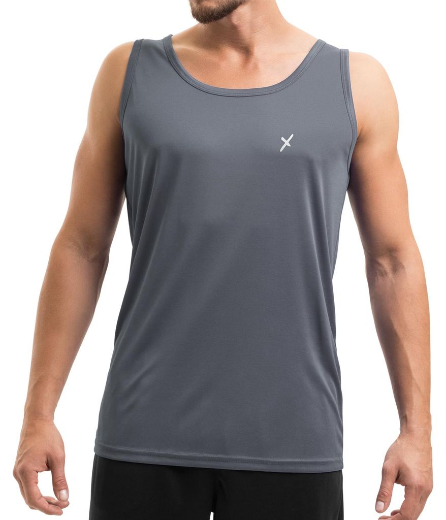 CFLEX Herren Sport Shirt Fitness Tanktop Sportswear Collection - Grau XXL