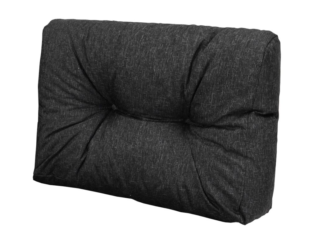 Palettenkissen, Gartenkissen, Liegestuhl, Treffpunkt, Partyplatz, mit der Möglichkeit, nach Belieben zu arrangieren, Schwarz Ökoleinen, 60 x 40 cm