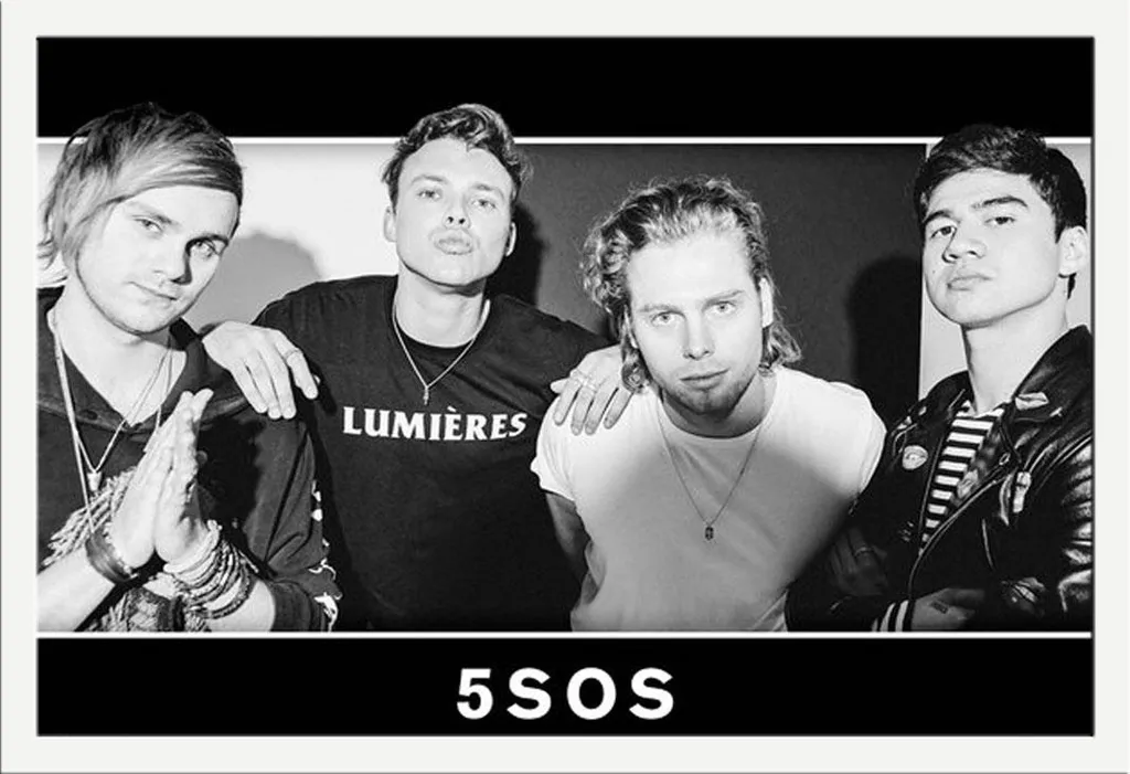 Poster 5 Seconds of Summer con Cornice Shinsuke MDF Bianca - 61x91.5 cm