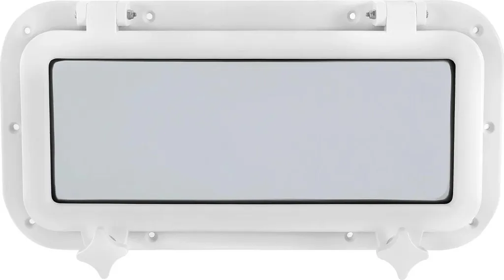 Hublot Étanche en Verre Trempé 4mm 400x200 mm pour Bateau et Yacht Blanc