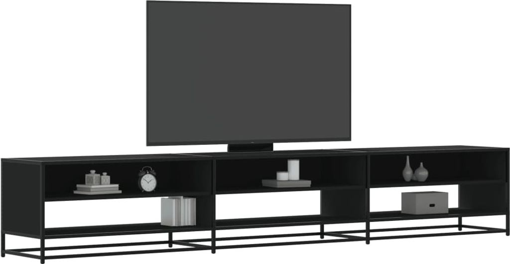 "SALE 2026"TV-Schrank, Fernsehtisch - CLORIS - Schwarz 270x40x46cm Holzwerkstoff - TV-Schränke DEMöbel996502