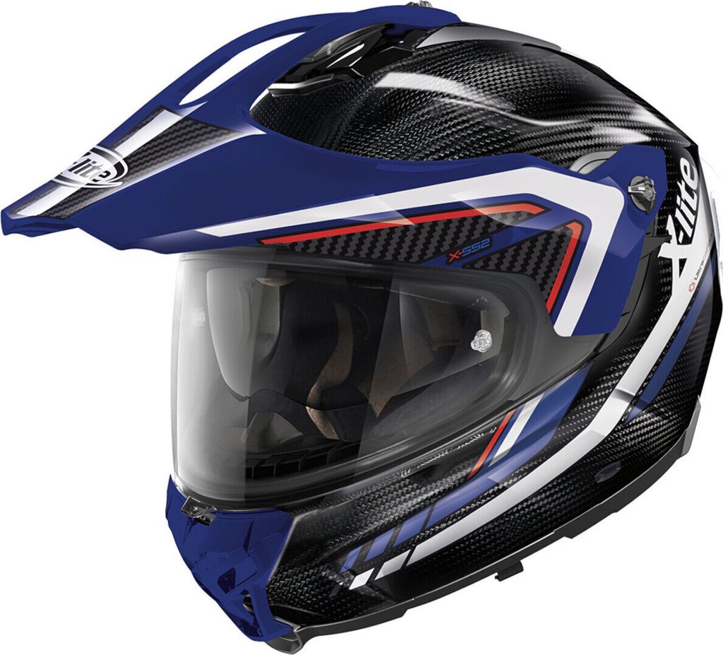 X-Lite X-552 Ultra Carbon Latitude N-Com Helm, schwarz/blau/weiß, M (58)