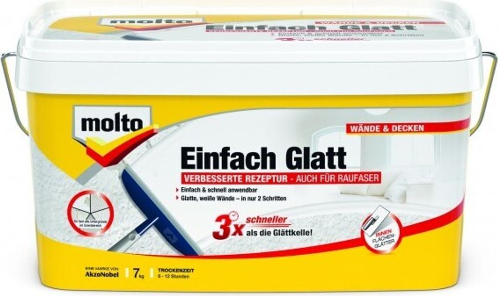 Molto Einfach Glatt, Weiß, Fertig gemischt, 7 kg, Paste Produktbild 