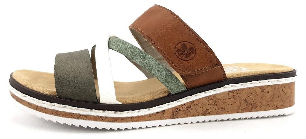 Rieker  Damenschuhe Hausschuhe Pantolette Grün Freizeit Productafbeelding 