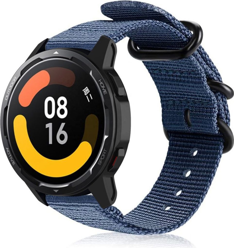 Strap-it Xiaomi Watch S1 Nylon Schnallenarmband (Blau)