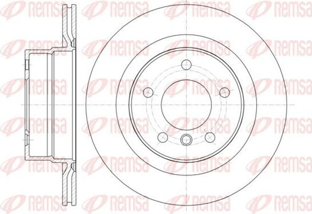 REMSA 61338.10 Bremsscheibe OE 34216778051 kompatibel mit 1er E81, 1er E88, 1er E82