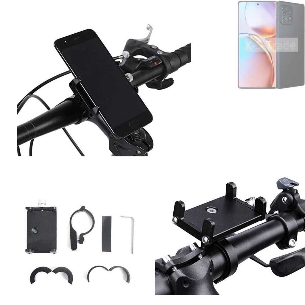 K-S-Trade Handyhalterung für das Fahrrad kompatibel mit Motorola Edge 2023 Halter Lenkstange Fahrradhalterung Motorrad Bike Mount Befestigung