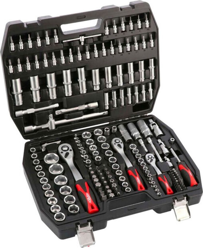 Airpress Steckschlüsselsatz 171-teilig | Dein Profi-Set für 1/4", 3/8" & 1/2" (Chrom-Vanadium Stahl)