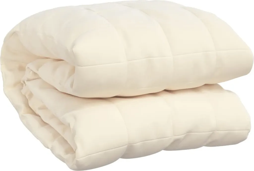 vidaXL coperta pesata crema chiaro 220x240 cm 15 kg tessuto