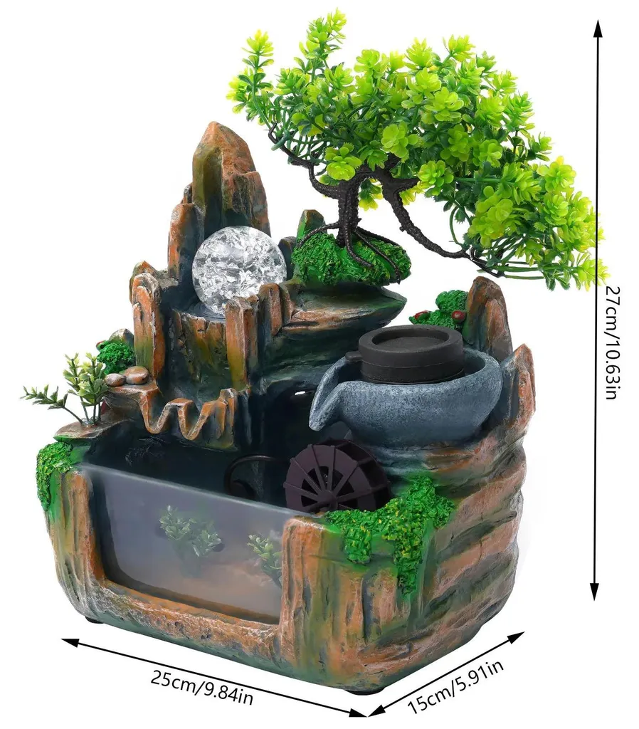 Fontaine rocheuse MULTI avec brumisateur interne et éclairage LED intégré