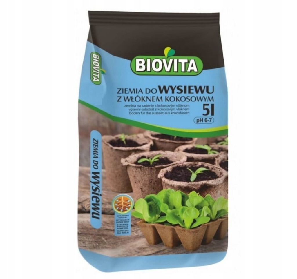 A bag of soil for sowing seeds.
