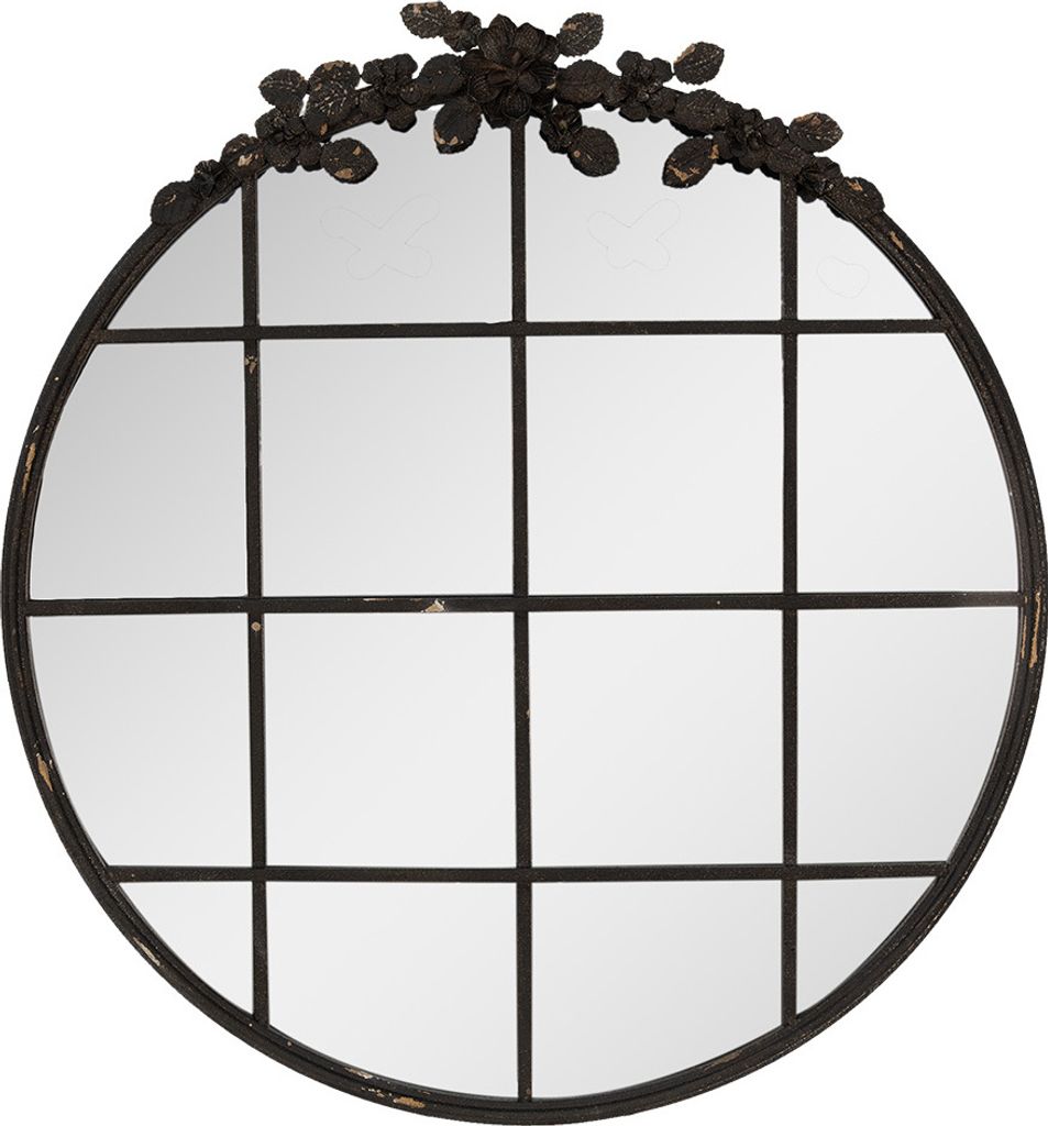 Clayre & Eef Spiegel 81 cm Schwarz Eisen