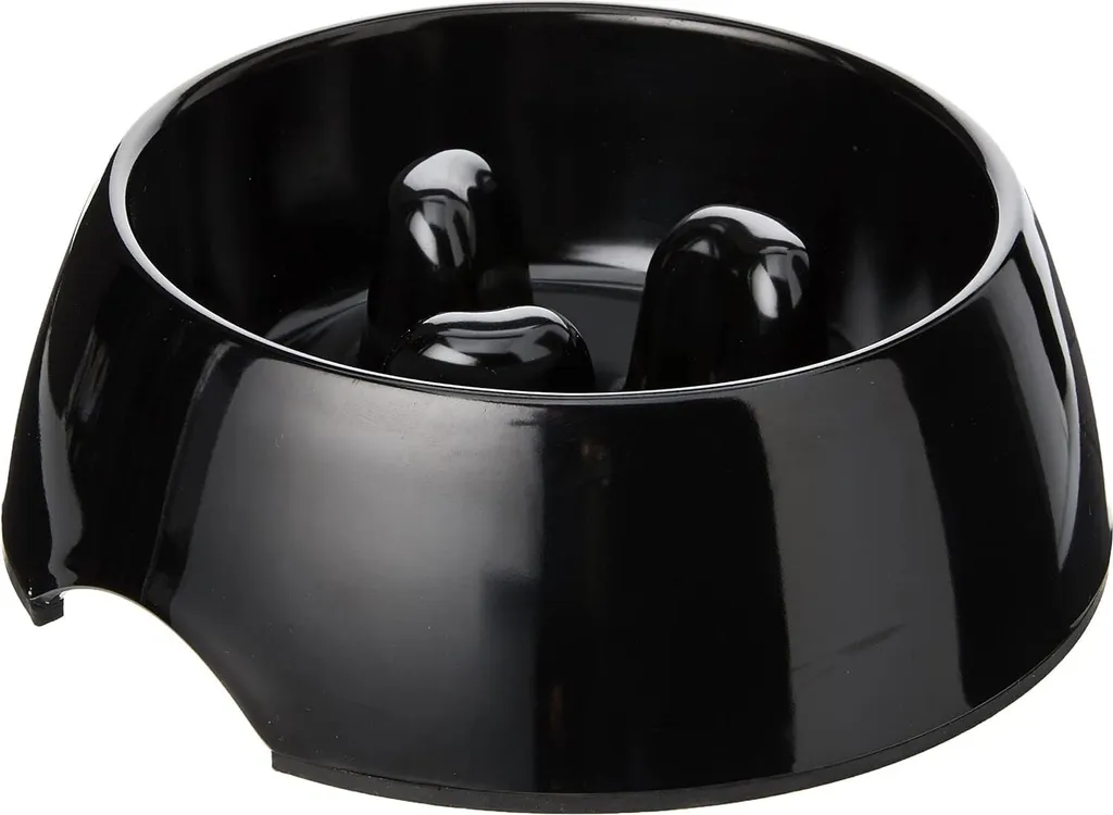 Gamelle Anti-glouton pour Chien Moyen en Mélamine Premium 14x14x4.5cm