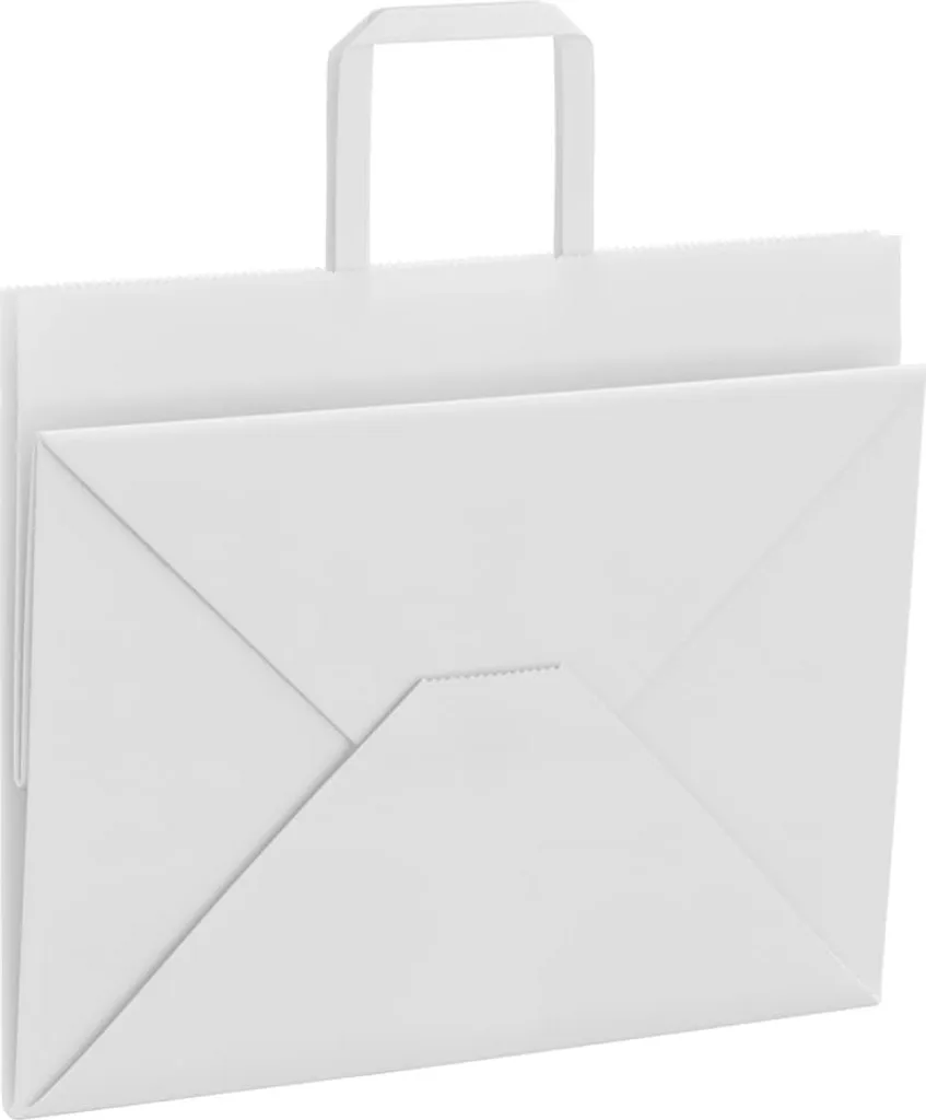 Sacchetti di carta 250 pz. con manici bianchi 32x22x24 cm - 8