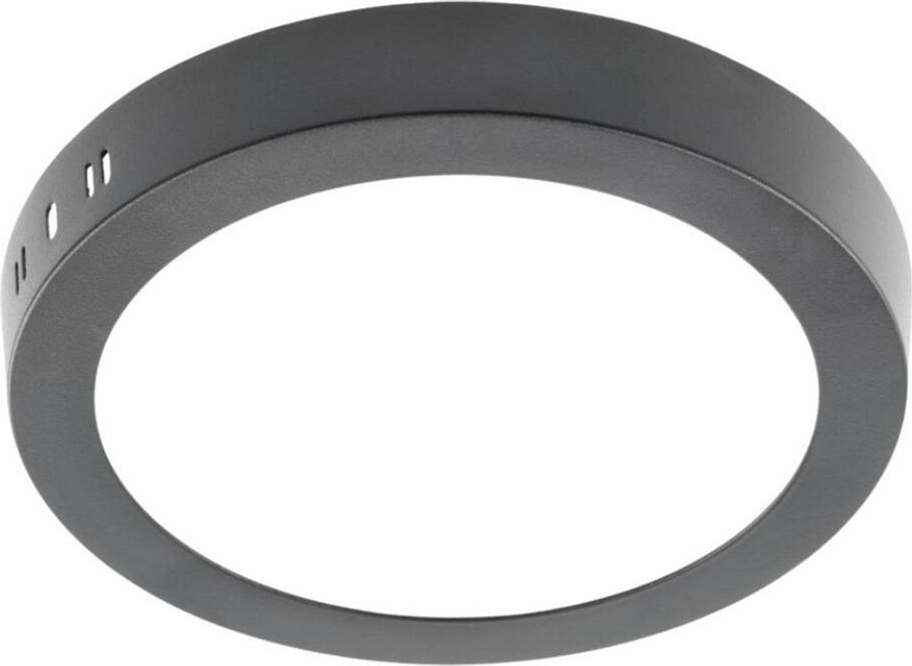 19w LED Aufputz Deckenlampe Deckenpanele Deckenleuchte in schwarz rund|Ø224mm|Neutralweiß|1520 Lumen