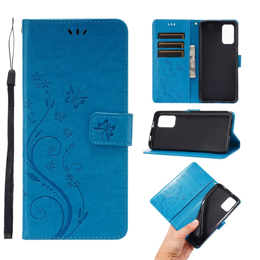 LEYAN Leder Folio Hülle Für Xiaomi Poco M3 – Brieftaschen-Design Mit Kartenfächern & Ständerfunktion