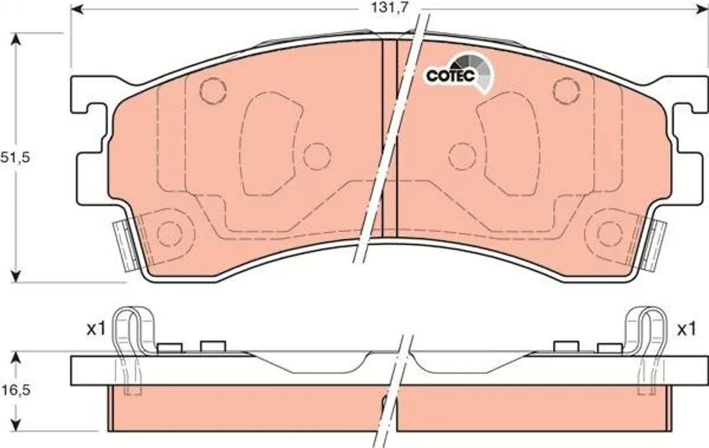 Plaquettes de frein TRW GDB3192 pour Mazda Xedos 6 - Qualité OE F42Z2001A