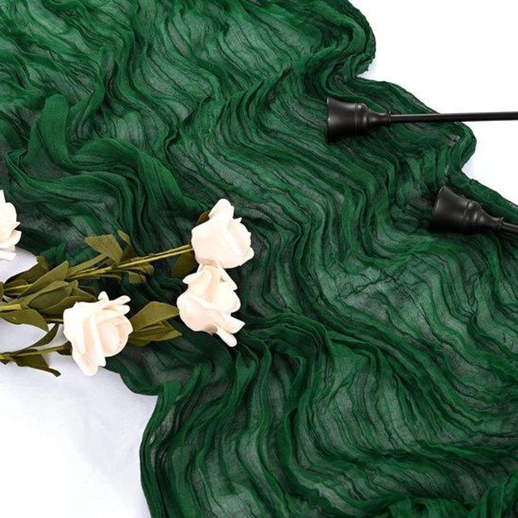 Tafelloper aus Glas, grün, 90 x 300 cm, Küche, Wohnaccessoire, Urlaub, Hochzeit, Party, Geburtstag, Dekoration