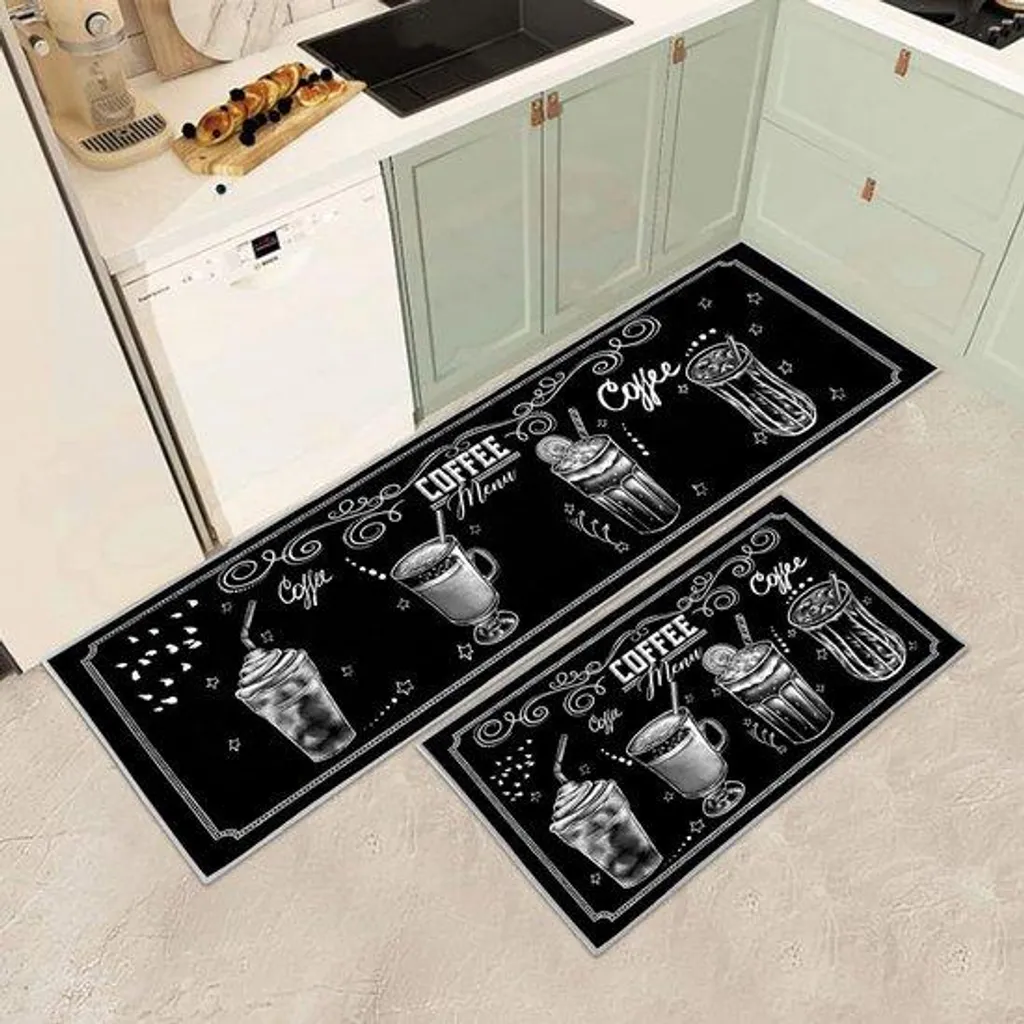 Tapis Antidérapant Lavable 150x43cm - Lot de 2 Haute Adhérence Bureau