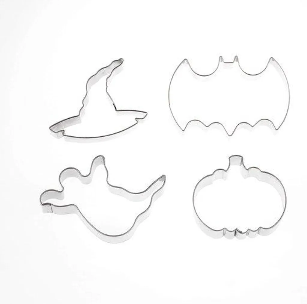Kit fantôme et chauve-souris d'Halloween en plastique, lot de 4 pièces
