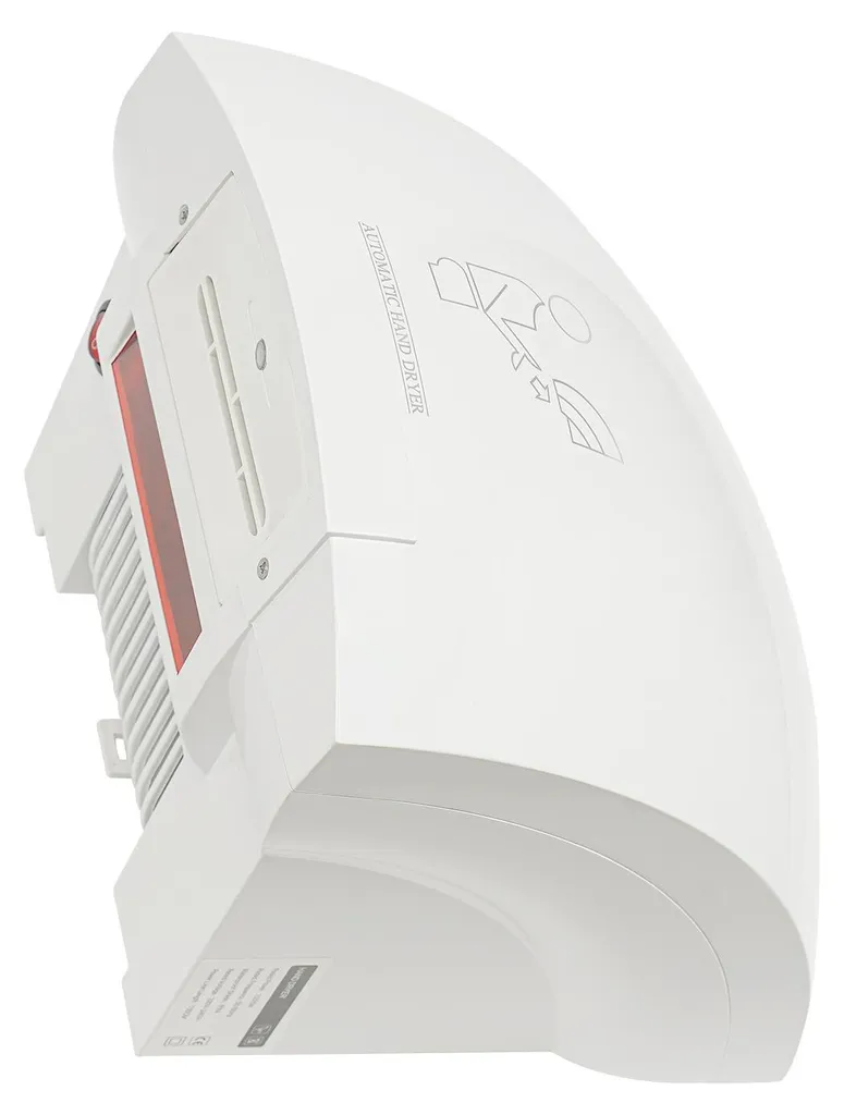 Sèche-mains électrique blanc compact 1200W pour sanitaires et bureaux - 5