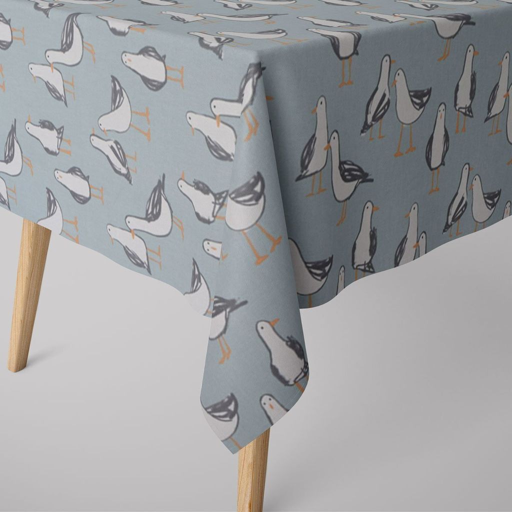 SCHÖNER LEBEN. Tischdecke STUDIO G Möwen blau weiß div. Größen Größe 110x110cm