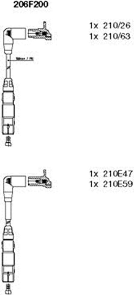 Bremi Zündleitungssatz für Audi Seat Skoda VW