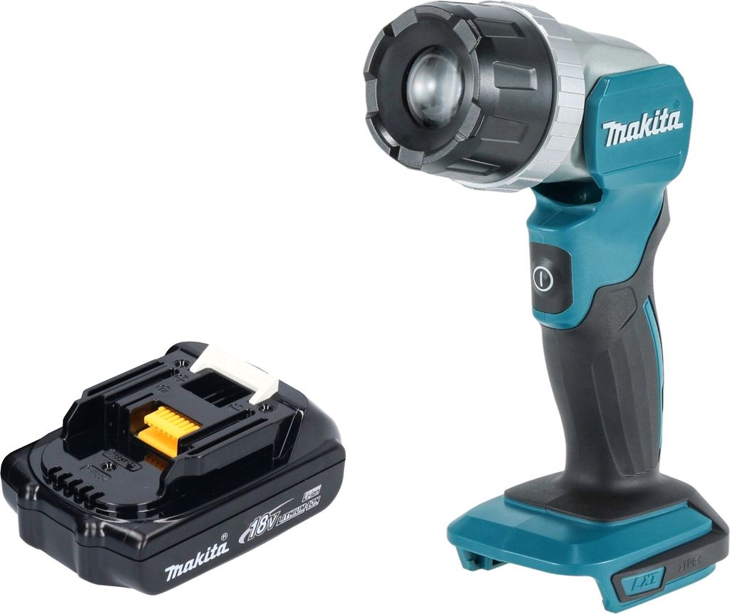 Makita DML 808 Y1 Akku Handstrahler 14,4 / 18 V 190 lm LED + 1x Akku 1,5 Ah - ohne Ladegerät