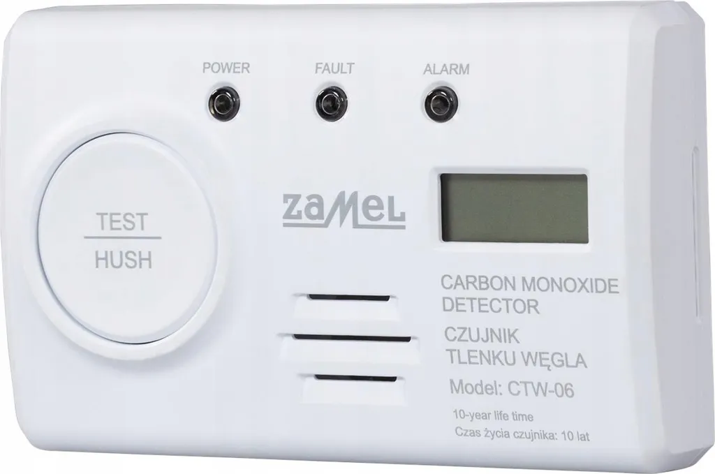 Détecteur de monoxyde de carbone pour chaudière gaz et poêle à bois CTW-06