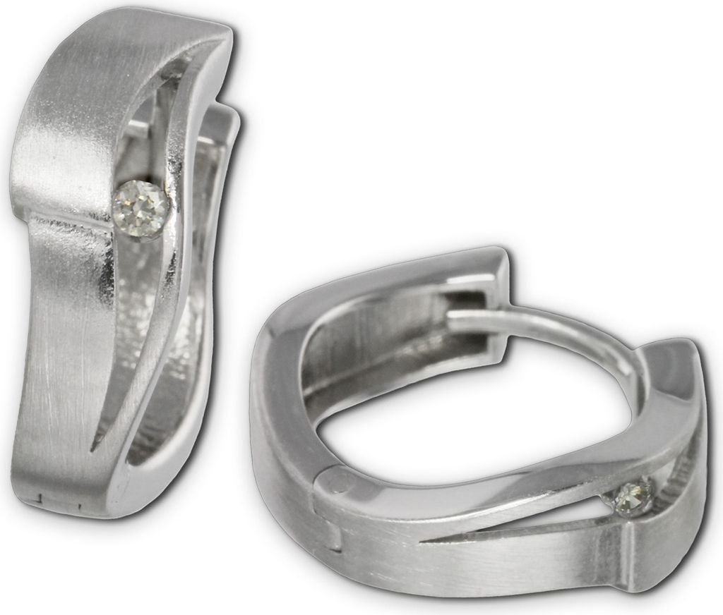 SilberDream Creolen Damen 925 Silber weiß Ring Zirkonia Produktbild 