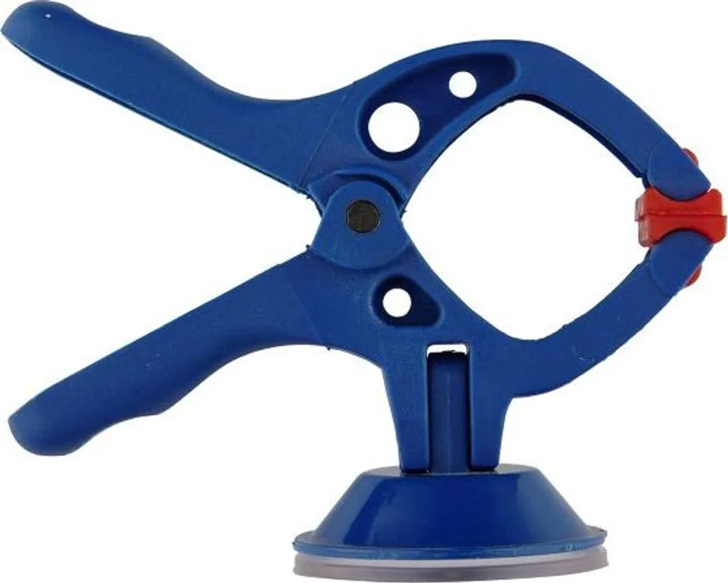 Wolfcraft 3663000 Set 4 Morsetti Microfix S con Ventosa Professionali